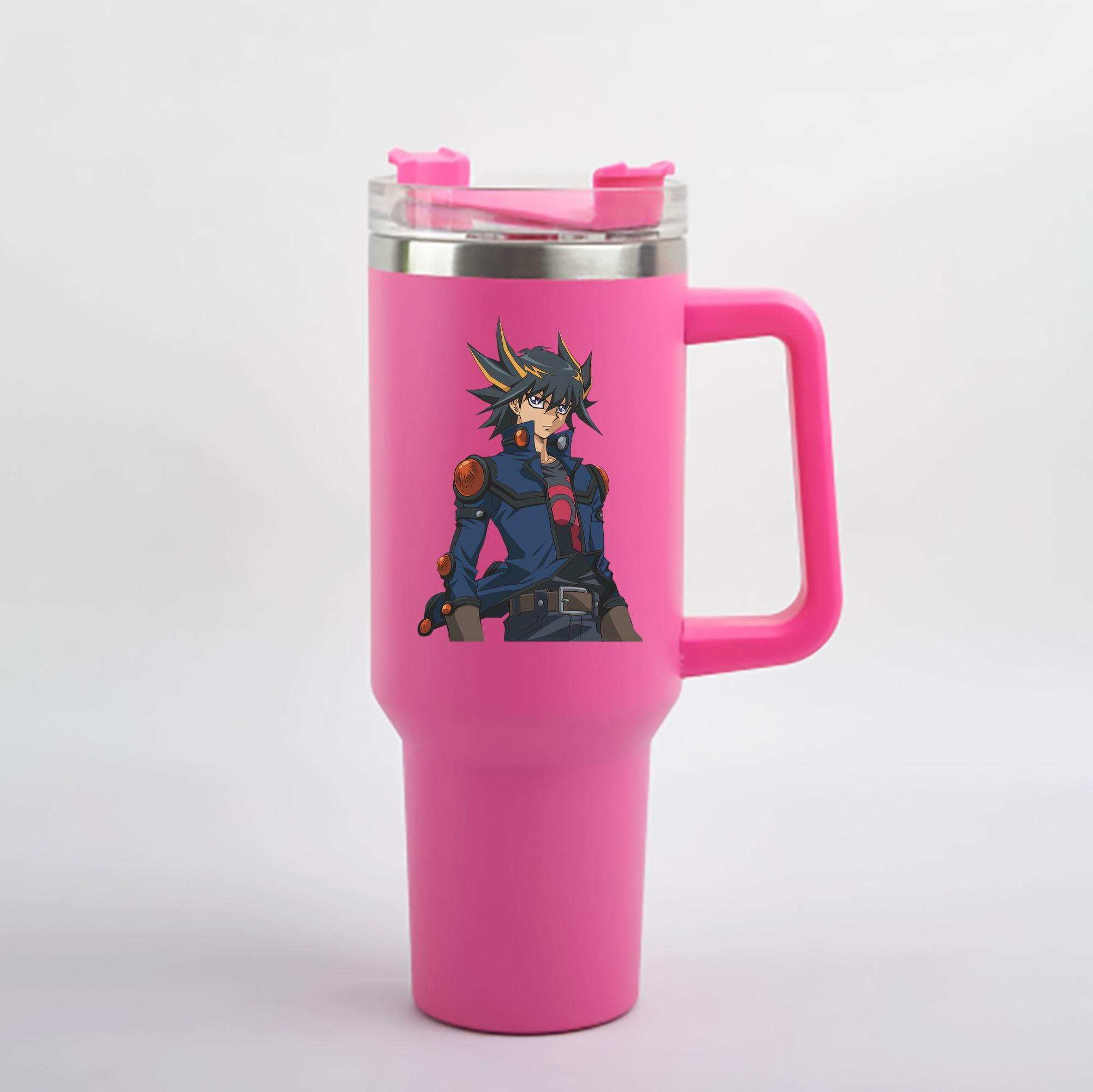 （画像用） 遊☆戯☆王 Yu-Gi-Oh! 1200mL車用タンブラー - クリスタルステッカー（プラスチックストロー付き）